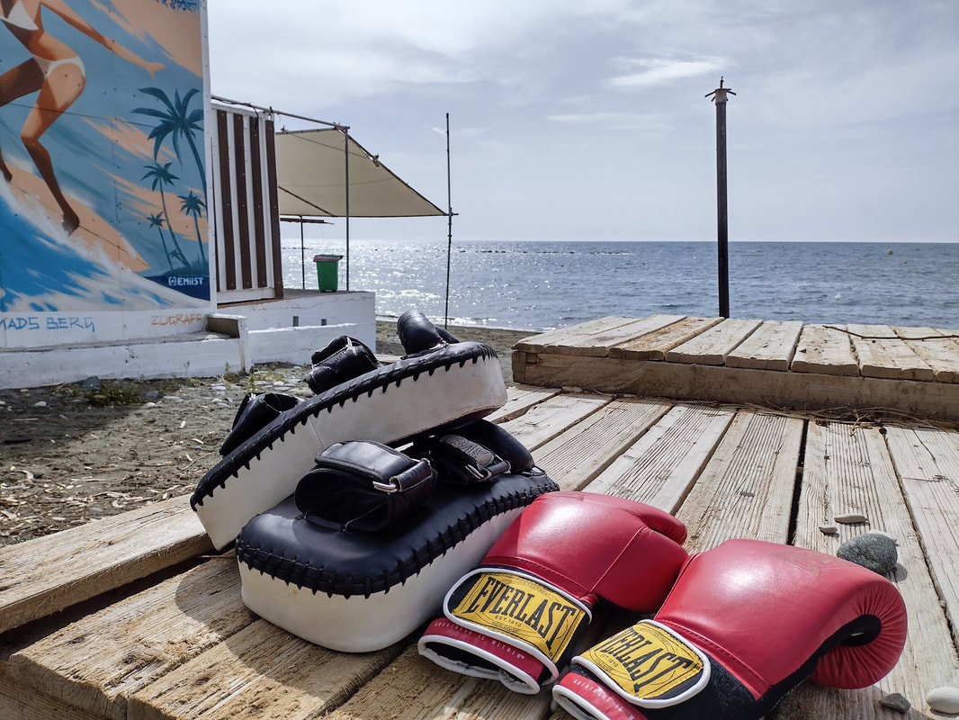 kickboxing at Limassol beach